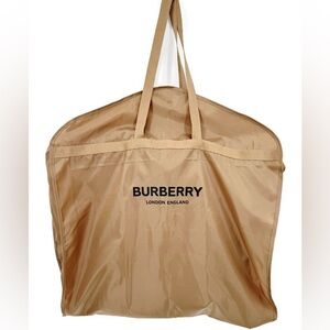 Burberry Garment Bag Clothing Storage Brown Nylon‎ Black Lettering Logo